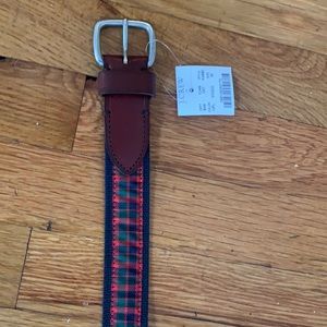 Men's J Crew plaid belt size 32